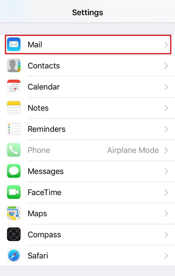 apple mail imap settings